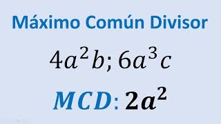 Maximo comun divisor de monomios ejercicios resueltos ejemplo 03 [upl. by Arahd610]