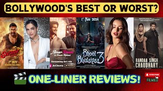 New Bollywood Movies Reviews  OneLiner  Best amp Worst in Latest Indian Movie Releases [upl. by Longo]