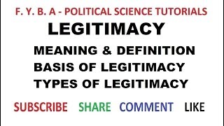 Legitimacy  Meaning amp Definition [upl. by Aniled525]