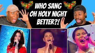 Who Sang Oh Holy Night Better Regine Morissette Katrina  Filipino Singers Reaction [upl. by Syst284]