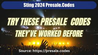 Sting presale codes 2024 [upl. by Rahr626]