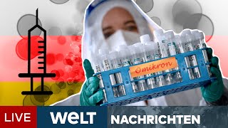 OMIKRONTORNADO Steigende CORONAZAHLEN verändern ImpfpflichtDebatte  WELT Newsstream [upl. by Neelia]