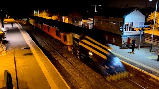 37405 and 56090 passing Helsby with snow ploughs [upl. by Hamrah]