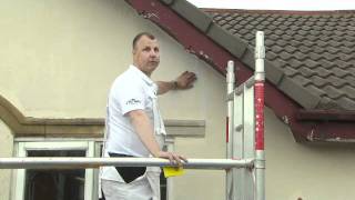 Painting the Exterior of Your House  Reparing Fine Cracks and Holes [upl. by Arlo719]