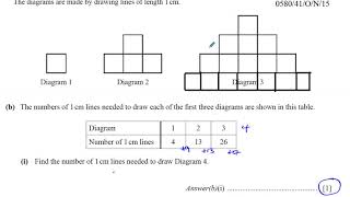 0580 41 O N 15 Q9 Number Patterns amp Sequences [upl. by Niwdla]