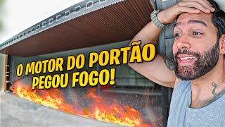 O MOTOR DO NOSSO PORTÃO GIGANTE PEGOU FOGO 😱 [upl. by Drain]