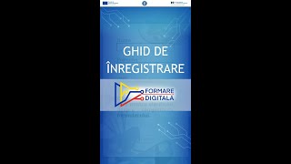 GHID DE ÎNREGISTRARE PE WEB  Formare Digitală [upl. by Tiffanle]