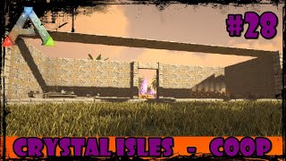 ARK CRYSTAL ISLES COOP 28INICIANDO A CONSTRUÇÃO DA NOVA BASEGAMEPLAYHOST SOLO [upl. by Wachtel]