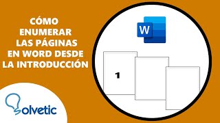 Como Enumerar las Paginas en Word desde la Introduccion [upl. by Wakeen]