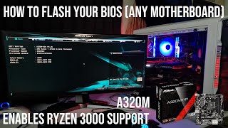 How to updateflash your BIOS A320MAny Motherboard 3rd gen ryzen [upl. by Burra]