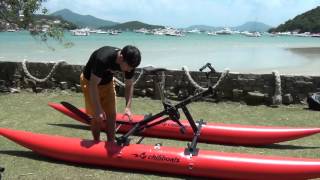 Water Bike model Bikeboat Up 2016 Assembling [upl. by Kelton]