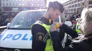 A manifestation of great emotion after the terror crime in Stockholm Sweden [upl. by Ahsiryt]