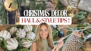 CHRISTMAS HAUL AND STYLE WITH ME  WALMART amp AMAZON HOLIDAY DECOR  CHRISTMAS DECOR STYLE TIPS [upl. by Llewellyn800]