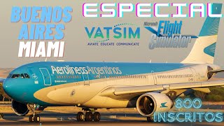 Especial 800 inscritos  Headwind Airbus A330900 Aerolineas Argentinas  Buenos Aires  Miami [upl. by Galateah]