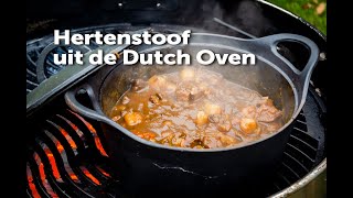 Hertenstoof uit de Dutch Oven  FireampFood TV [upl. by Ahsilrak]