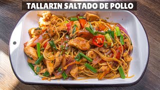 Cocinando un Delicioso Tallarín Saltado de POLLO Fácil  Abelca [upl. by Clere]