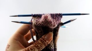 Socke mit Rippenmuster 3 Ferse beenden [upl. by Morissa]