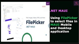 NET Maui Apps  How to use File Picker to select file to MAUI Mobile and Desktop application [upl. by Lilllie]