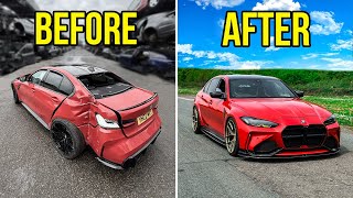 FULL BUILD  REBUILDING A CRASH DAMAGED BMW M3 COMPETITION [upl. by Ailati172]