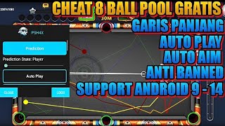 CHEAT 8 BALL POOL GRATIS  AUTO PLAY • AUTO AIM • 6 GARIS • ANTI BANNED 99 • 100 WORKING [upl. by Joly]