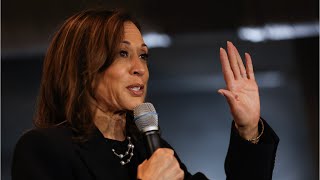 ‘Incredibly awkward’ moment Kamala Harris silences crowd after interrupting chant [upl. by Eitsirk]