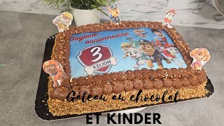 gâteau au chocolat kinder pat patrouille [upl. by Pallas]