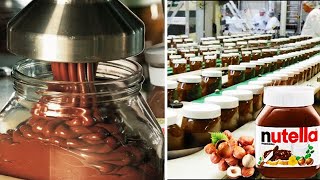 How Nutella Is Made In Factory  Inside Nutellas Factory Process  Food Processing Factory [upl. by Seline]