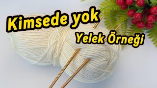 Kolay Yelek Örneği  Yelek Modeli örgü yelek yelekörneği knitting crochet [upl. by Ydroj]