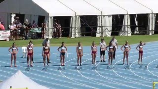 100M Final U17W Ella Connolly 1209 31 2016 Australian Junior Championships [upl. by Jody605]