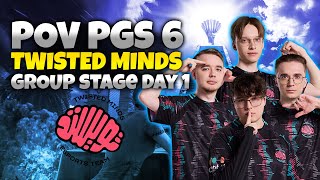 PGS 6  POV TWISTED MINDS GROUP STAGE DAY 1 [upl. by Lowry]