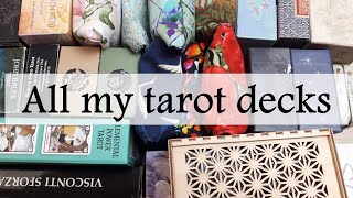 All my tarot decks  Deck collection 2023 [upl. by Higginbotham465]