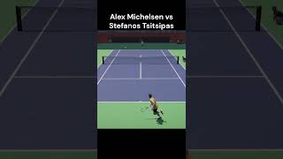 Alex Michelsen vs Stefanos Tsitsipas  Tokyo Open  Shorts Tennis Gaming Tiebreak [upl. by Coralyn]