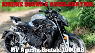 MV Agusta Brutale 1000 RS  Exhaust Sound amp acceleration [upl. by Shelbi890]