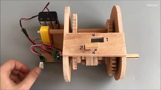 DIY 2 speed gearbox from plywood [upl. by Ahtikal]