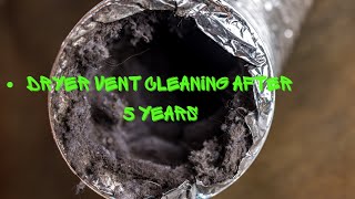 Satisfying Dryer Vent Cleaning After 5 Years [upl. by Tynan392]