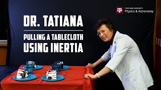 Pull a Tablecloth Using Inertia and Physics [upl. by Rad]