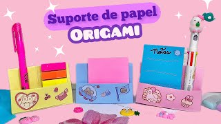 Origami suporte de papel  coisas para fazer com papel facil  coisas de papel [upl. by Fesuy]