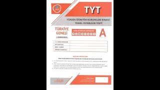 PALME YAYINLARI 1 NOLU TÜRKİYE GENELİ TYT DENEME SINAVI SORU ÇÖZÜMLERİ 12122023 [upl. by Woodford662]