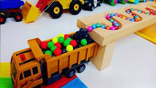 Marble Run Race ☆ HABA Slope Dump Truck amp Concrete Mixer Truck 19 [upl. by Naujled]