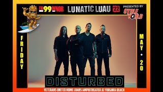 Dan Donegan of Disturbed Interview with Rick Rumble  FM99 Lunatic Luau 22  FM99 WNOR [upl. by Ginnifer484]