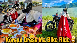 HANBOK MA BIKE RIDEKOREAN MEALSANGAM’S BIRTHDAY ♥️ kiwirides ladyrider ladymotovlogger [upl. by Enela]