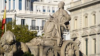 Plaza de Cibeles Fountain Madrid Spain [upl. by Eelrebmik]