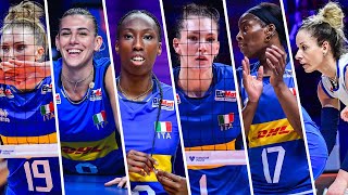 EGONU ORRO SYLLA FAHR LUBIAN DE GENNARO WELCOME BACK IN ITALY  Volleyball Nations League [upl. by Haimaj]