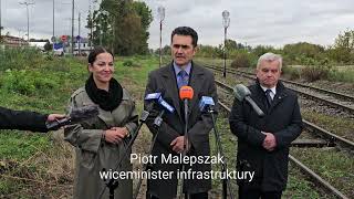 Wiceminister Infrastruktury Piotr Malepszak o kolei do Łomży [upl. by Leela803]