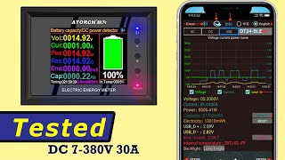 Review of DT24 HD IPS Bluetooth digital display DC Solar Battery Energy APP Voltmeter Ammeter [upl. by Buatti]