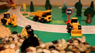 Digger Road Rescue Toy Diggers in Action [upl. by Cod]