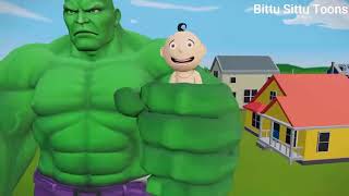 Bittu Sittu Aur Hulk Mosnter  Monster Wala Cartoon Comedy [upl. by Jarrell]