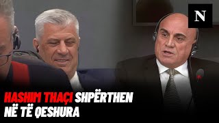 Hashim Thaçi shpërthen në të qeshura Fadil Geci e përmend shuën  Tension e debat në Hagë [upl. by Emelia]