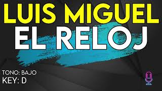 Luis Miguel  El reloj  Karaoke Instrumental  Bajo [upl. by Cyril399]