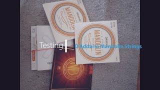 Testing DAddario mandolin strings [upl. by Riggins]